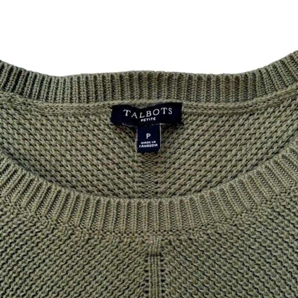 Talbots Green Top Knit Crewneck Sweater Women's Size S - Picture 5 of 5